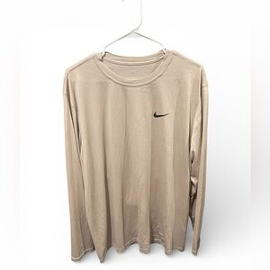 Nike Men's Tan Long Sleeve Shirt